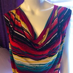 Draped cowl neck blouse